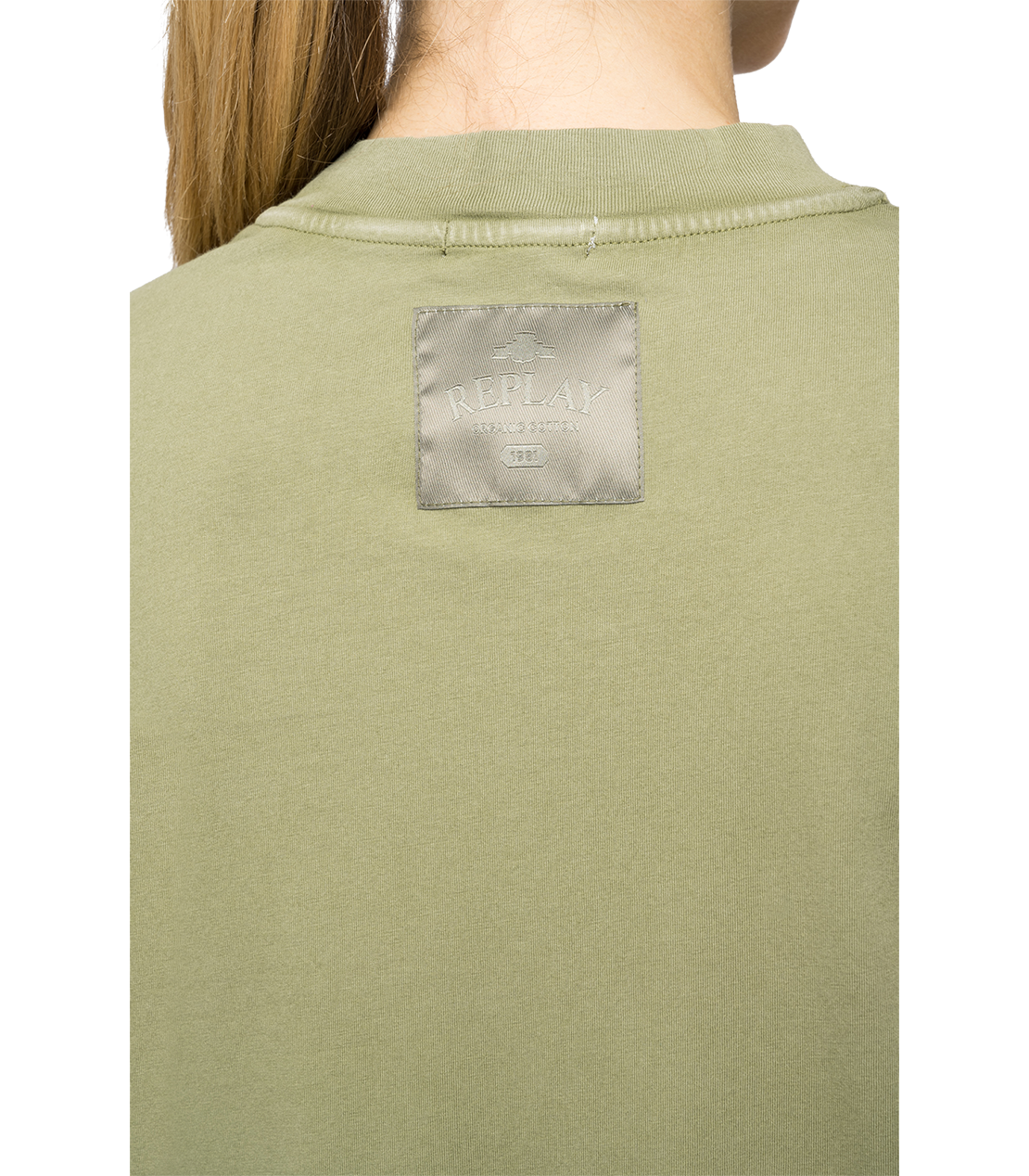 BIO PACKガーメントダイ オーガニックコットンジャージードレス 詳細画像 ミリタリーグリーン 7